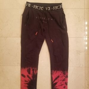 Red tie dye jogger